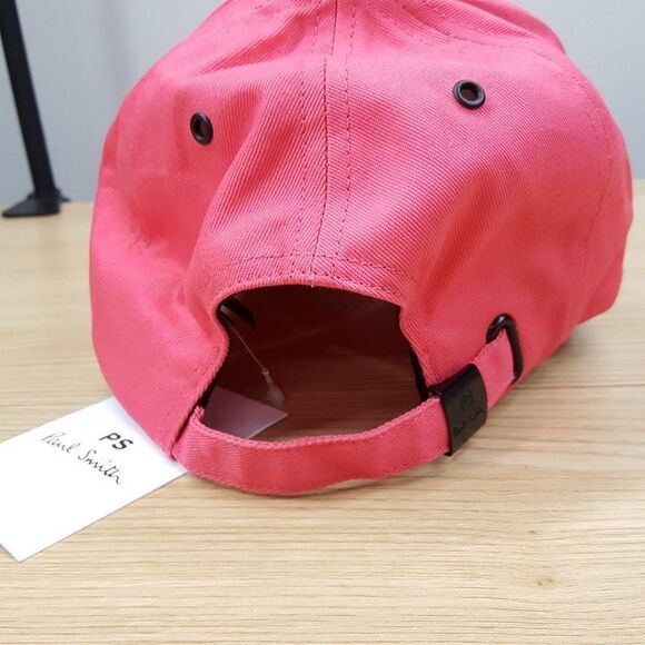 PAUL SMITH Mens Hat Pink Baseball Cap Zebra Logo One Size - Picture 3 of 7
